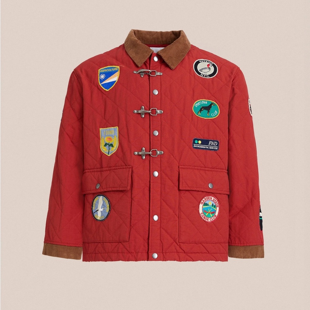 RED FOUND ANTHROPOLOGIE FARMSTEAD QUILT PATCH JACKET SMALL NWT PRICE FIRM - Picture 3 of 9